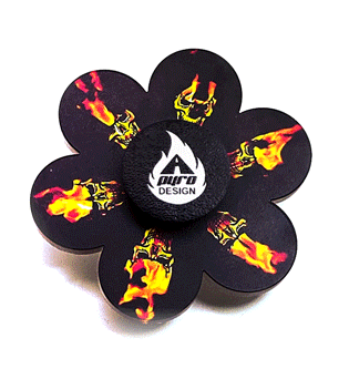 Flaming Skull *Please Read Info Before Purchase/ Phone, Tablet or Handheld Spinner Viewer Required to View Animation*