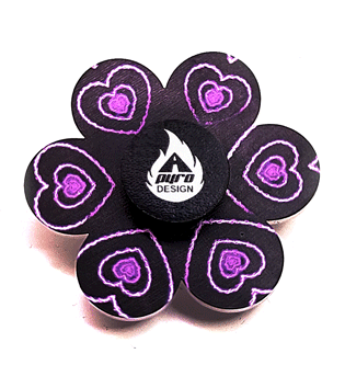 Purple Hearts *Please Read Info Before Purchase/ Phone, Tablet or Handheld Spinner Viewer Required to View Animation*