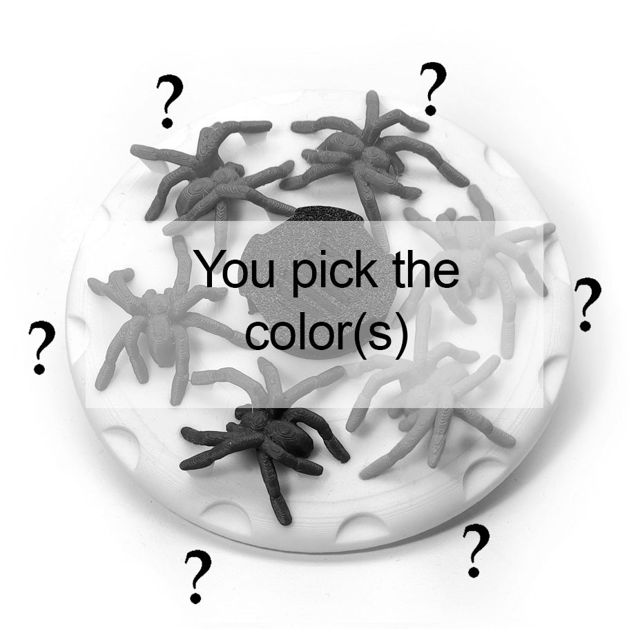 Custom Multi Color 3D Spiders Animated Spinner (Please Read Description Before Purchase for How To: Viewing Instructions)