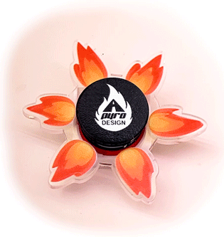 Fire Emoji *Please Read Info Before Purchase/ Phone, Tablet or Handheld Spinner Viewer Required to View Animation*