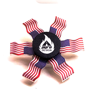 USA Flag *Please Read Info Before Purchase/ Phone, Tablet or Handheld Spinner Viewer Required to View Animation*