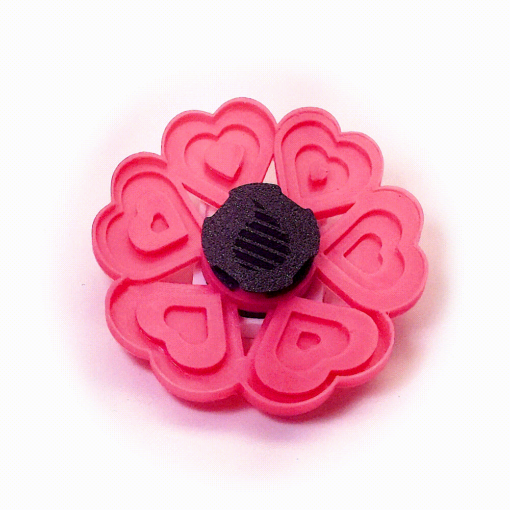 Single Color Hearts animated spinner (Please Read Description Before Purchase for How To: Viewing Instructions)