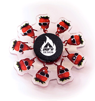 Cool Strawberry *Please Read Info Before Purchase/ Phone, Tablet or Handheld Spinner Viewer Required to View Animation*