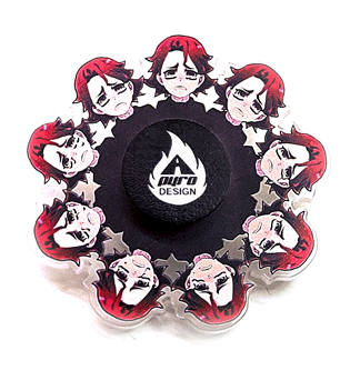 Anime Crying Eyes w/ Red Hair *Please Read Info Before Purchase/ Phone, Tablet or Handheld Spinner Viewer Required to View Animation*