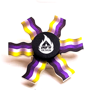 Non Binary Flag *Please Read Info Before Purchase/ Phone, Tablet or Handheld Spinner Viewer Required to View Animation*