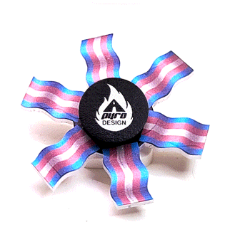 Transgender Flag *Please Read Info Before Purchase/ Phone, Tablet or Handheld Spinner Viewer Required to View Animation*