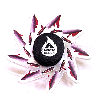 Bloody Knife *Please Read Info Before Purchase/ Phone, Tablet or Handheld Spinner Viewer Required to View Animation*