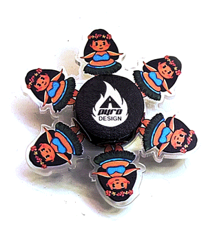 Hula Girl *Please Read Info Before Purchase/ Phone, Tablet or Handheld Spinner Viewer Required to View Animation*
