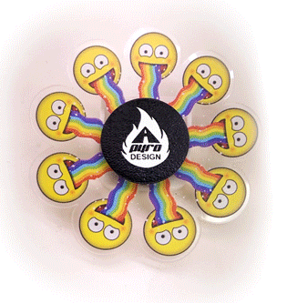 Rainbow Barf Emoji *Please Read Info Before Purchase/ Phone, Tablet or Handheld Spinner Viewer Required to View Animation*