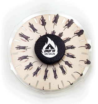 Phenakistoscope Rats Animated Spinner *Please Read Info Purchase/ Phone, Tablet or Handheld Spinner Viewer Required to View Animation*