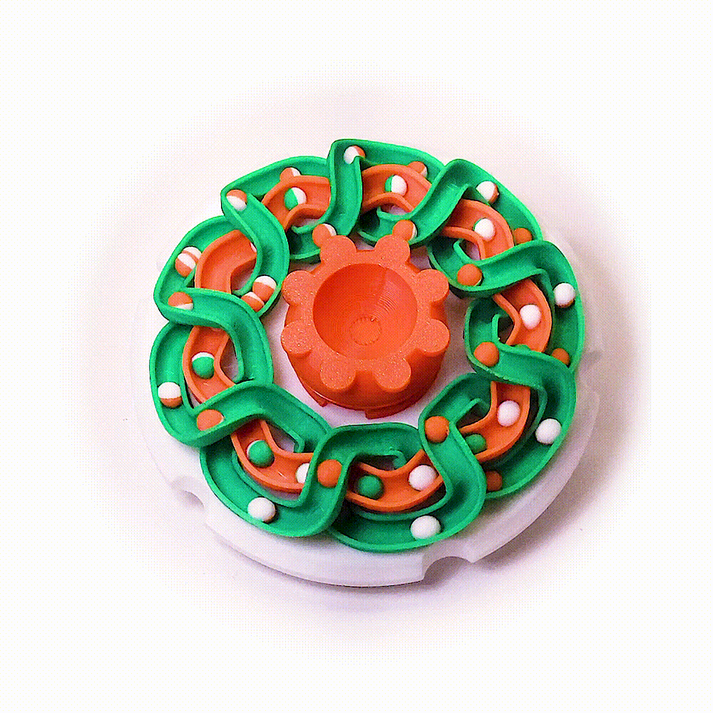 Multi Color 3D Marble Track Animated Spinner (Please Read Description Before Purchase for How To: Viewing Instructions)