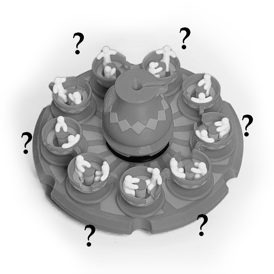 Multi Color 3D Tea Cup Ride Animated Spinner (Please Read Description Before Purchase for How To: Viewing Instructions)