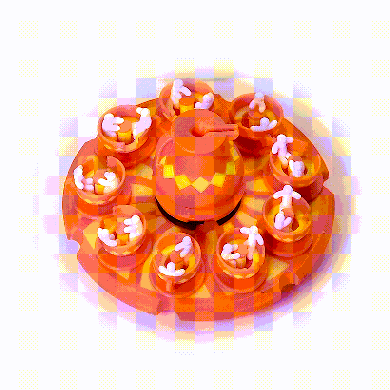 Multi Color 3D Tea Cup Ride Animated Spinner (Please Read Description Before Purchase for How To: Viewing Instructions)