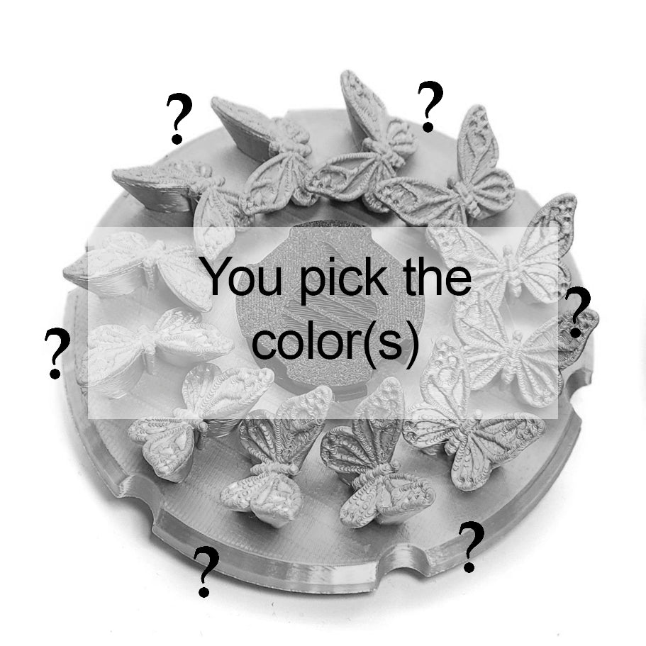 Custom Multi Color 3D Butterfly Animated Spinner (Please Read Description Before Purchase for How To: Viewing Instructions)