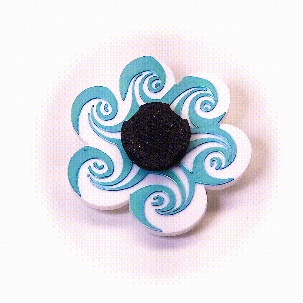 Custom Dual Color Hypnotic Swirl animated spinner (Please Read Description Before Purchase for How To: Viewing Instructions)