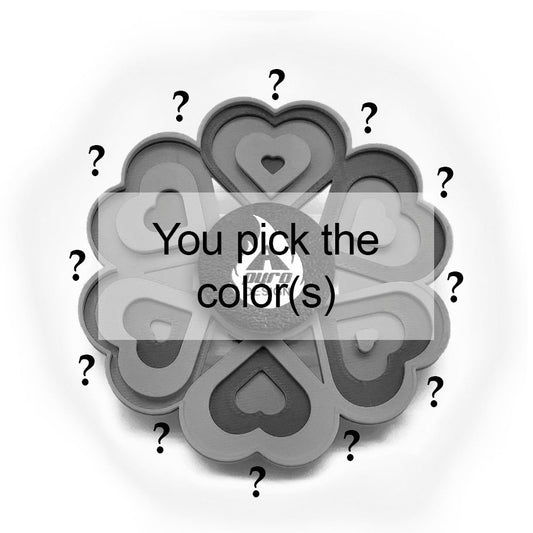 Custom Multi Color Layered Rainbow Hearts Animated Spinner (Please Read Description Before Purchase for How To: Viewing Instructions)