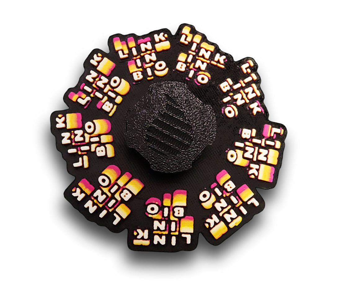 Link in Bio Animated Zoetrope *Please Read Info Before Purchase/ Phone, Tablet or Handheld Spinner Viewer Required to View Animation*