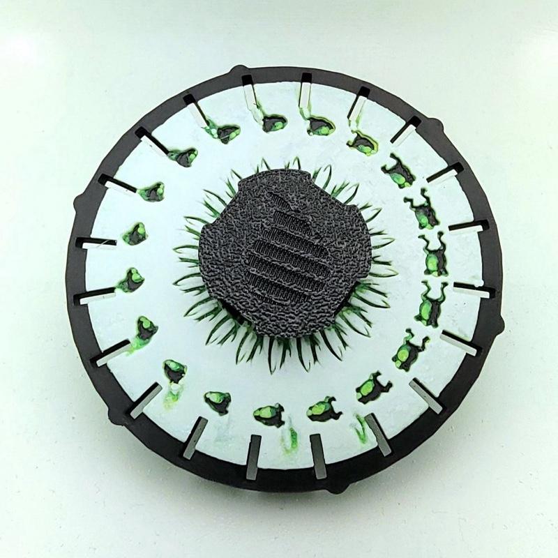 Phenakistoscope Frog Animated Zoetrope *Please Read Info Before Purchase/ Phone, Tablet or Handheld Spinner Viewer Required to View Animation*