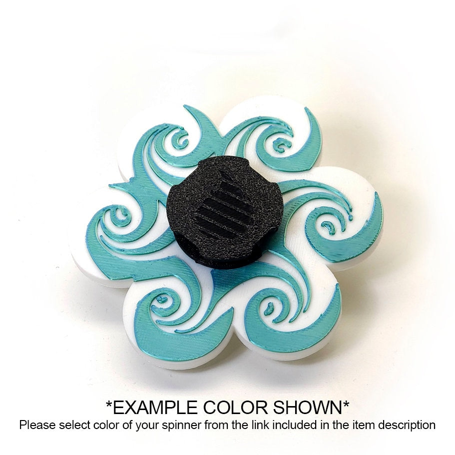 Dual Color Hypnotic Swirl animated spinner (Please Read Description Before Purchase for How To: Viewing Instructions)