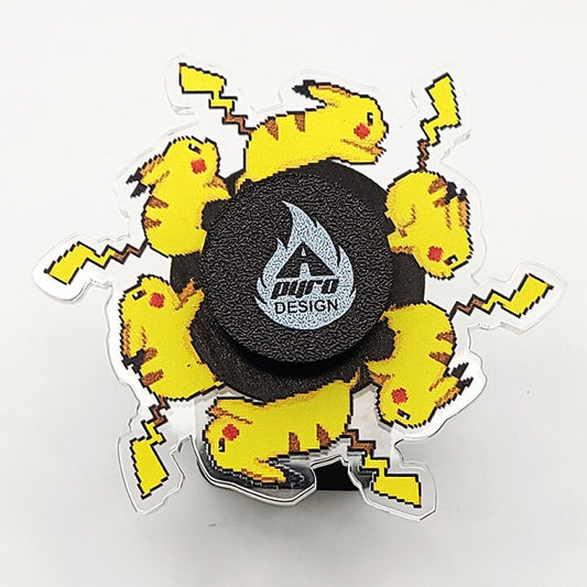 Laser Cut Pika Pika Animated Spinner (Please Read Description Before Buying/ Phone or Tablet Required to View Animation)