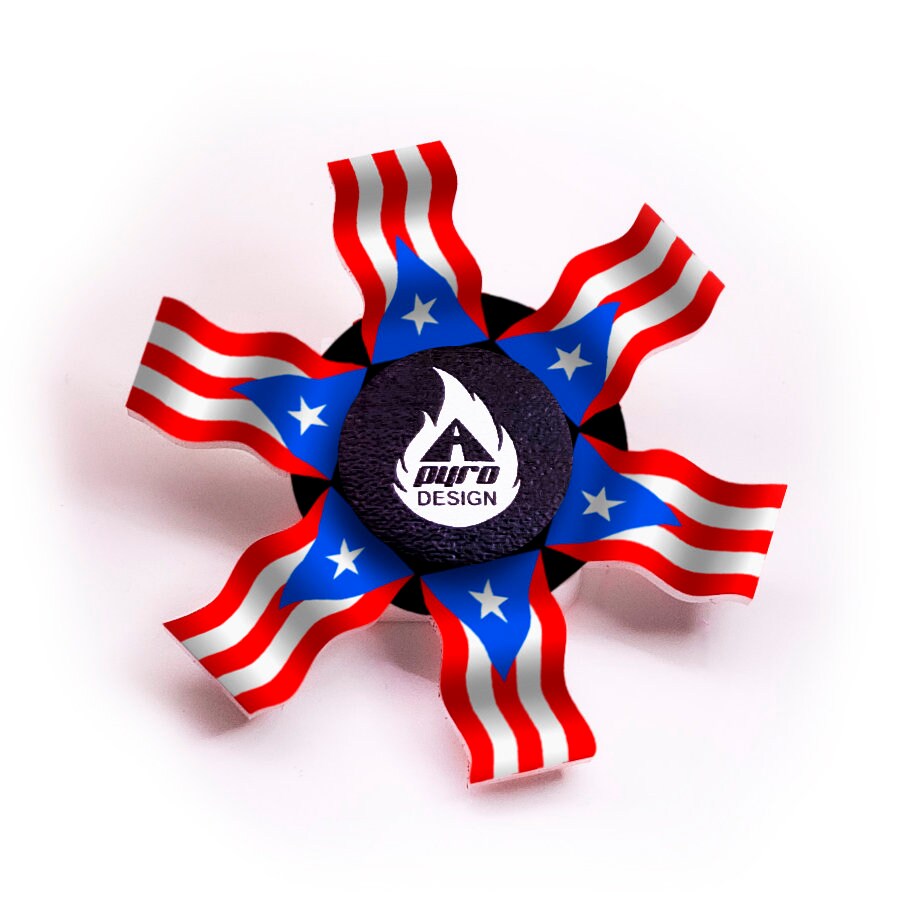Puerto Rico Flag *Please Read Info Before Purchase/ Phone, Tablet or Handheld Spinner Viewer Required to View Animation*