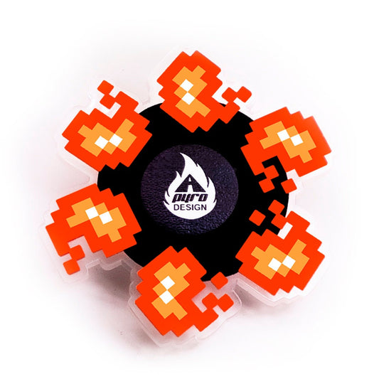 8-Bit Fireball *Please Read Info Before Purchase/ Phone, Tablet or Handheld Spinner Viewer Required to View Animation*