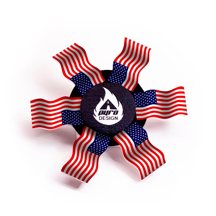 USA Flag *Please Read Info Before Purchase/ Phone, Tablet or Handheld Spinner Viewer Required to View Animation*